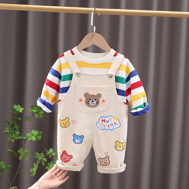Baby's Top Overalls Suit