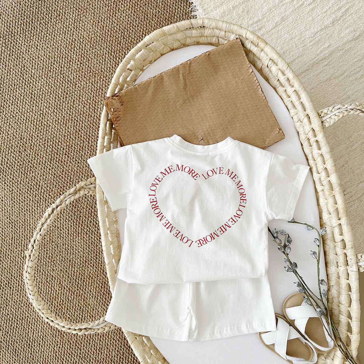 Heart Print Kids two-piece Set