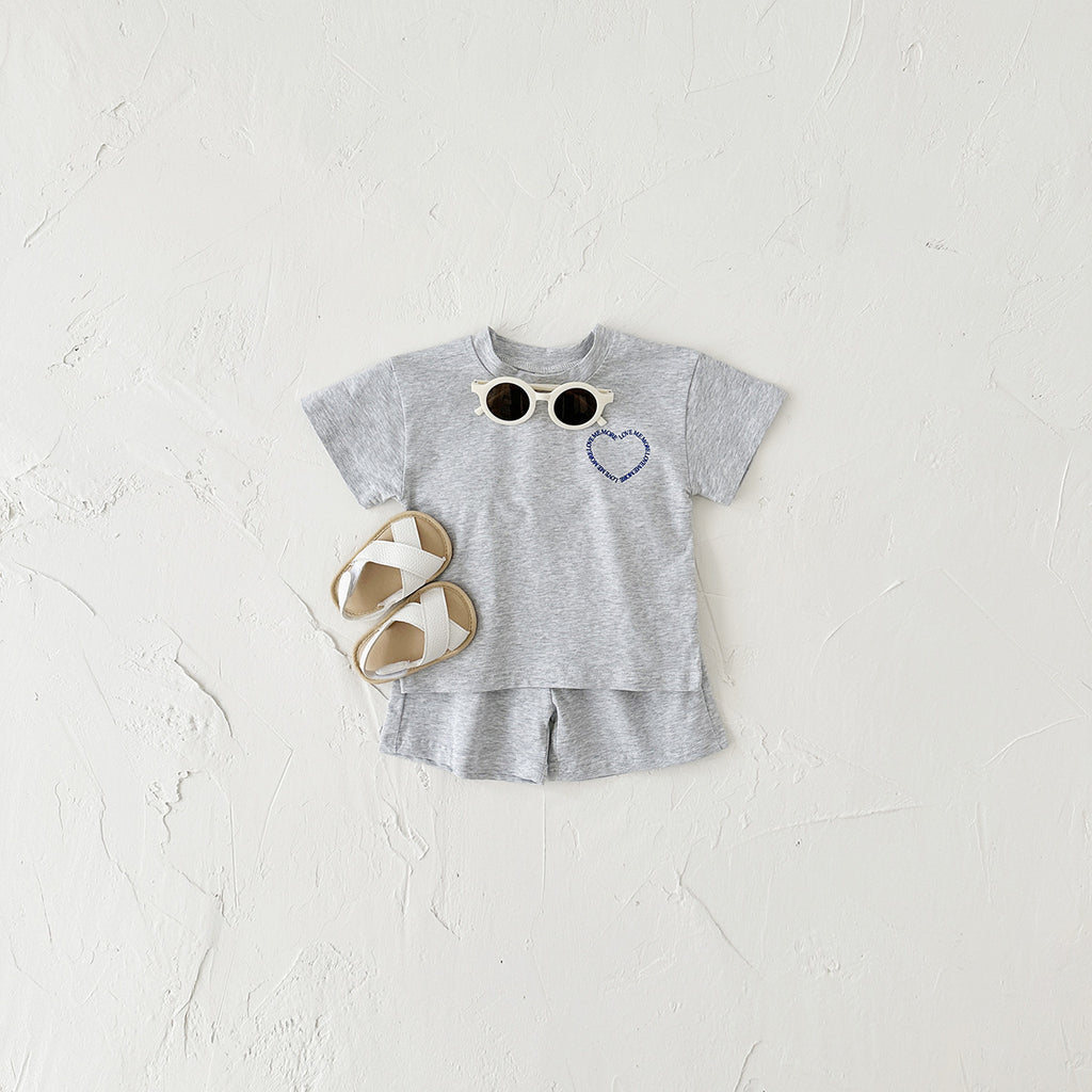 Heart Print Kids two-piece Set