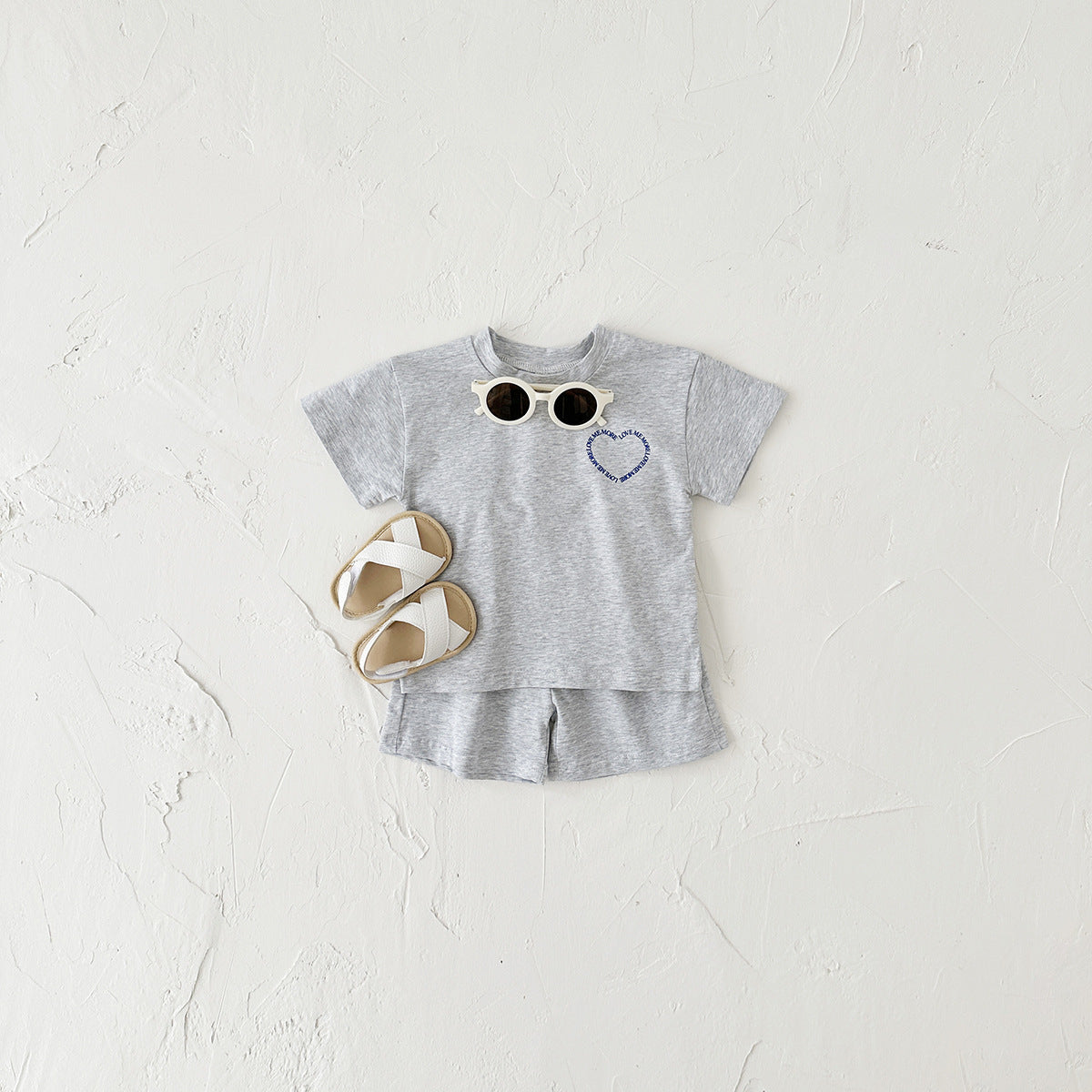 Heart Print Kids two-piece Set