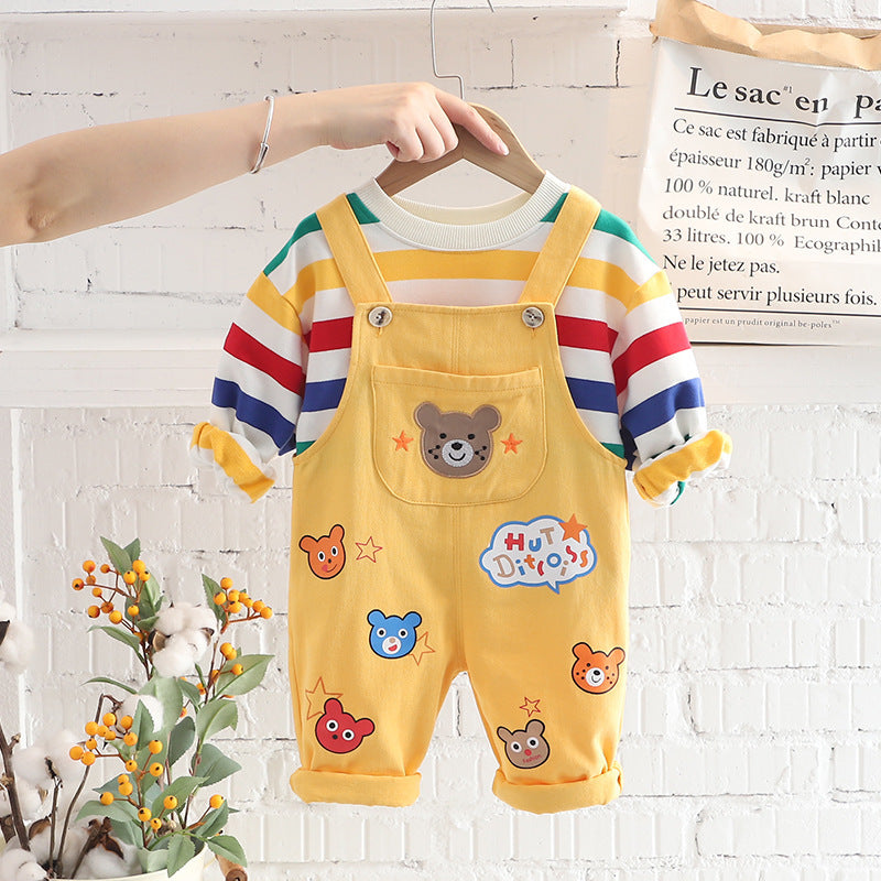 Baby's Top Overalls Suit