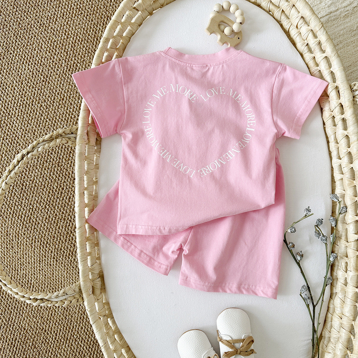 Heart Print Kids two-piece Set