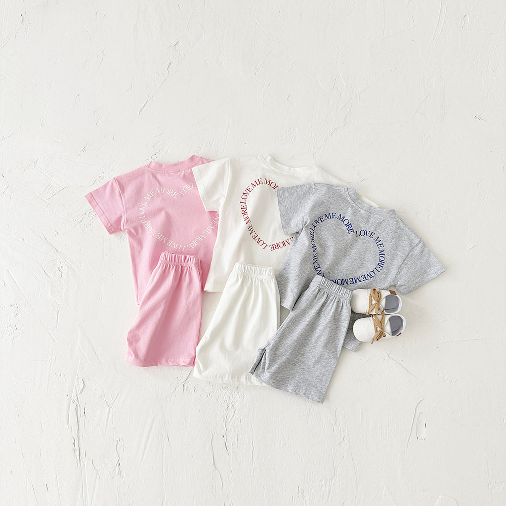 Heart Print Kids two-piece Set