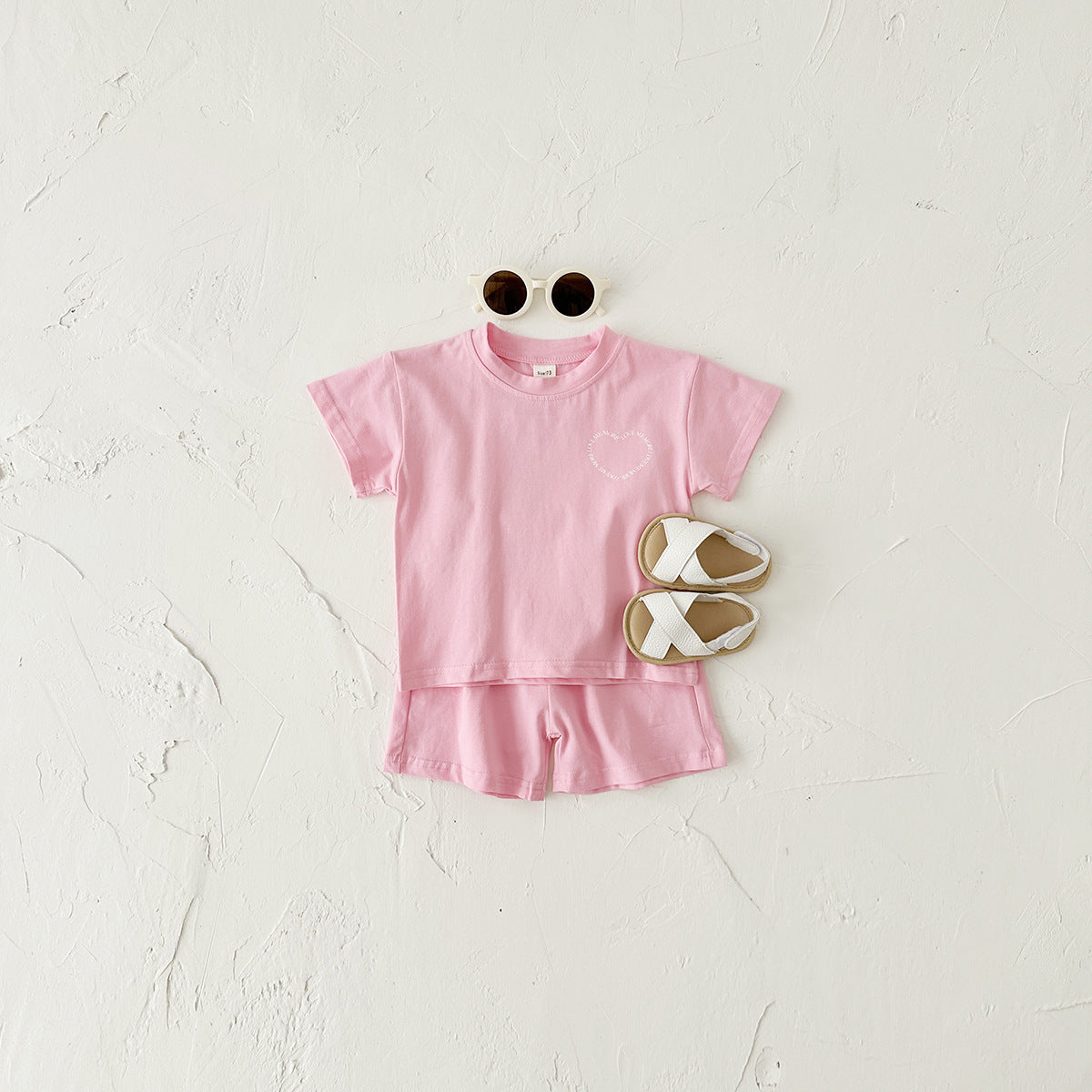 Heart Print Kids two-piece Set